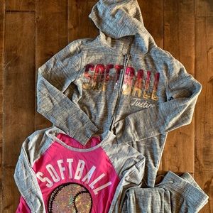 3 Piece Justice Softball Outfit